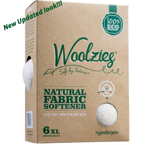Woolzies Wool Dryer Ball set of 6 Natural Fabric Softener