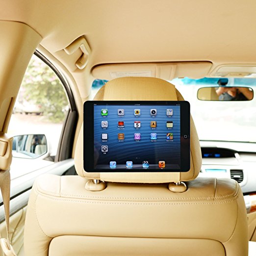 TFY Car Headrest Mount Holder for iPad Mini & iPad Mini 2, Fast-Attach Fast-Release Edition, Beige