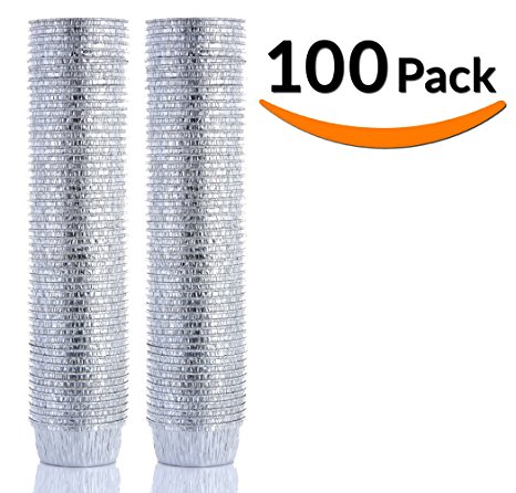 DOBI Ramekins - Disposable Aluminum Foil Ramekins, Standard Size - 4 oz. (Pack of 100)