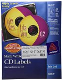 Avery CD Labels Matte White 40 Disc Labels and 80 Spine Labels 8692