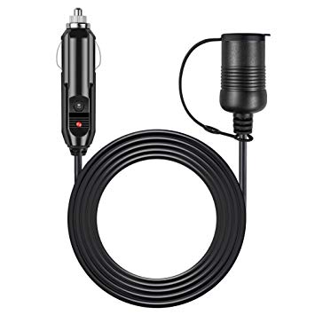 AstroAI Car Cigarette Lighter Extension Cord, 12 Ft 12V 120W Heavy Duty Cigarette Lighter Plug Socket with Fuse, Black