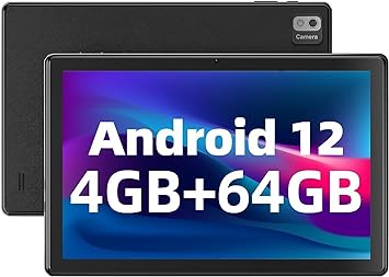 SGIN 10 Inch Tablet, Android 12 Tablets 4GB RAM 64GB ROM with Octa-Core 2.0Ghz Processor, 1280 * 800 Pixel IPS Screen, 2MP 5MP Camera, 6000mAh, GPS, WiFi, Bluetooth 5.0