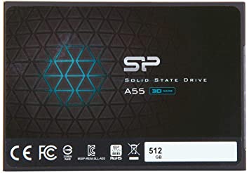 Silicon Power 512GB Ace A55 2.5" SATA III 3D NAND Internal Solid State Drive (SSD) SU512GBSS3A55S25NE