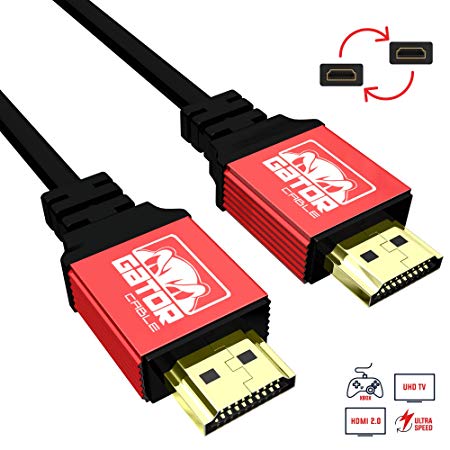 Ultra Speed HDMI UHD V2.0 Cable - 3D, HD 4K HDMI Cable, HDCP V2.1, 24K Gold-Plated Connectors