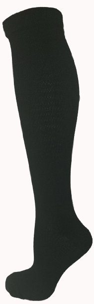 Black Small/Medium Ladies Compression Socks, One Pair Moderate/Medium Compression 15-20 mmHg. Therapeutic, Occupational, Travel & Flight Knee-High Socks. Women's Shoe Sizes 5-10, Men's Sizes 5-9