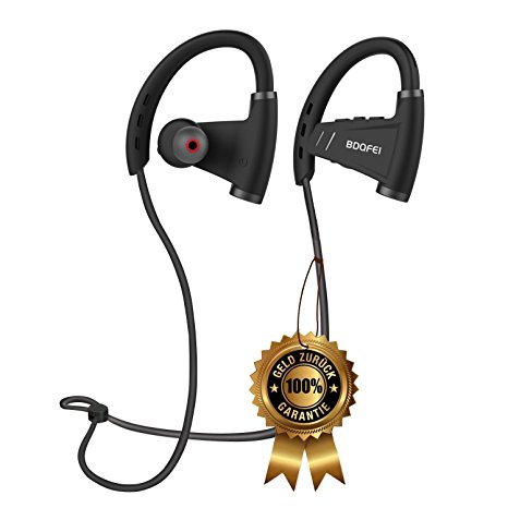 BDQFEI(TM) Bluetooth 4.1 headphones wireless headset with microphone sport heavy bass stereo music earphones IPX5 sweatproof noise canceling neckband earbuds