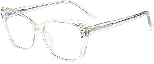 SUNGAIT Cat Eye Blue Light Blocking Glasses Diamond Cut Geometric Frame for Women