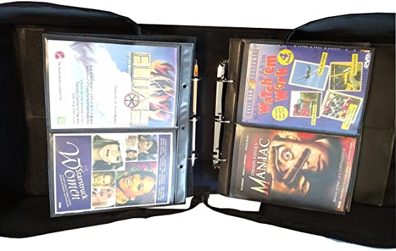 Gen2 MegaDisc 240 DVD Album Black Nylon Fabric with Large Removable Sleeves Hold 120 Titles