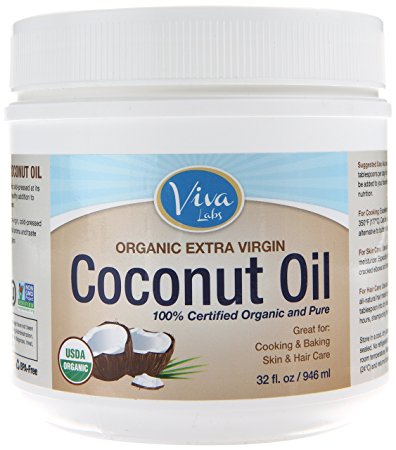 Viva Labs Organic Extra Virgin Coconut Oil, 32 Ounce