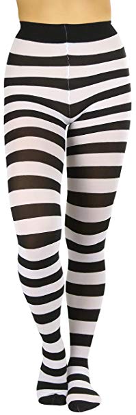 ToBeInStyle Women's Full Footed Wide Striped Tights