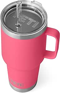 YETI Rambler 35 oz Straw Mug, Vacuum Insulated, Stainless Steel, Tropical Pink