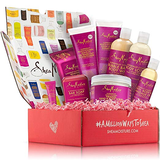 Shea Moisture Spa Gift Set, 9 Piece Super Fruit Bath and Body Collection in A Beautiful Gift Box