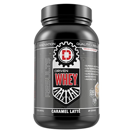 DRIVEN WHEY- Grass Fed Whey Protein: The superior tasting whey protein powder- recover faster, boost metabolism, promotes a healthier lifestyle (Caramel Latte, 2 lb)