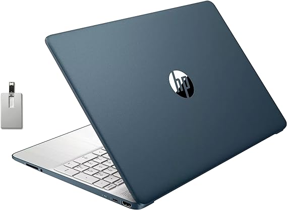 HP 15.6" HD Everyday Laptop, Intel Pentium Silver N5030, 8GB RAM, 256GB PCIe SSD, Intel UHD Graphics 605, Island-Style Keyboard, HP Fast Charge, HD Camera, Win 11, Blue, 32GB Hotface USB Card