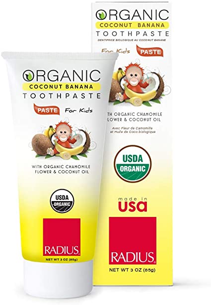 Radius Organic Children's Toothpaste Coconut Banana, 3 Ounce