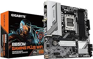 GIGABYTE B650M GAMING PLUS WIFI AM5 LGA 1718 AMD B650 M-ATX, DDR5, PCIe 4.0 M.2, PCIe 4.0, USB 3.2 Gen 1 Type-C, Wi-Fi 6E, 2.5GbE LAN