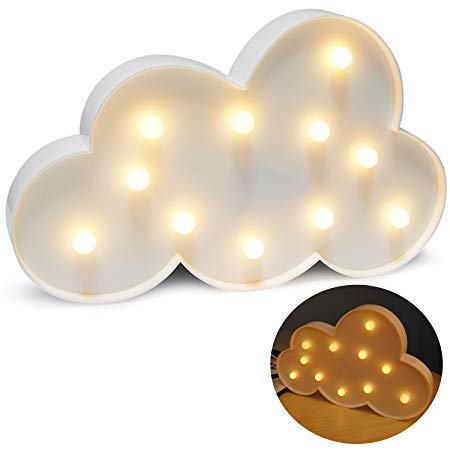 LED Cloud Lamp, Flecom Marquee Cloud Baby Light Nursery Lamp, Night Light Table Lamp for Living Room, Home Decoration, Kids Room Bedroom, Party, Gift