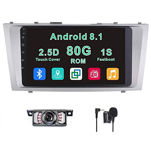 Brosmartek Android 8.1 Stereo 2G RAM 80G ROM 9 Inch for Toyota Camry 2006 2007 2008 2009 2010 2011 Ouad Core GPS Car Navigation 1S FastBoot