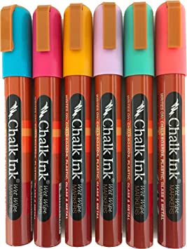 Chalk Ink® 6mm Liquid Chalk Marker Tropical Set of 6