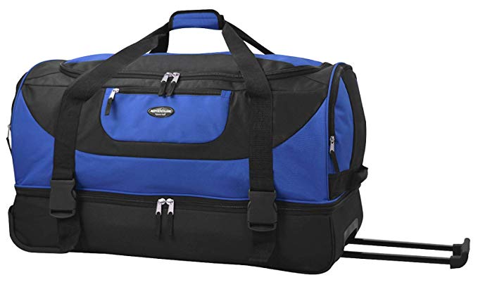 Travelers Club 30" ADVENTURE Double Compartment Rolling Duffle