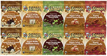 Honey Stinger Gluten Free Waffle Variety Sampler Pack With NEW FLAVORS - 10 Pack - 2 of Each Flavor