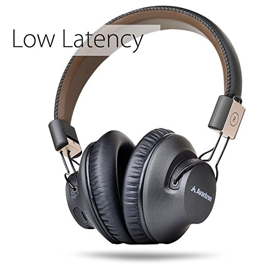 [2016] Avantree LOW LATENCY Bluetooth 4.1 Over Ear Headphones | 40h Music Time | Foldable, NFC | Headset with Microphone | Wireless / Wire Dual Mode | Ideal for TV, PC, Music, Gaming - Audition Pro