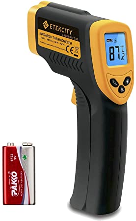 Etekcity Infrared Thermometer 749 (Not for Human) Temperature Gun Non-Contact Digital Laser IR Thermometer-58℉~ 716℉ (-50℃ ~ 380℃), Standard Size, Blue & Gray