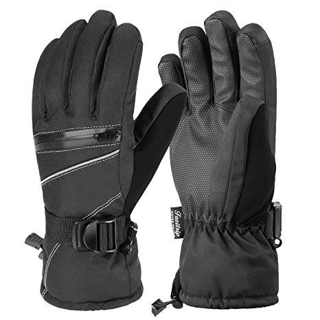 Andake Winter Warm Women Ski Gloves 3M Thinsulate Snow Warm Insulated Windproof Waterproof Gloves for Skiing, Snowboarding and Skating