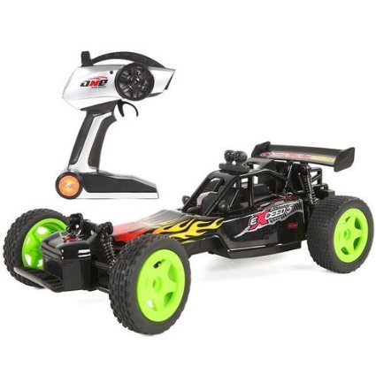 JJX-TECH8482 116 24G Remote Control Car High Speed 4WD Shaft Drive Car Toy Radio Controlled rc Four-wheel Crash Shock Resisstant Chargeable Off-road Vehicle-Green