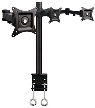 Triple LCD Monitor Desk Mount Stand Heavy Duty Fully Adjustable fits 3 /Three Screens up to 24" (by VIVO)