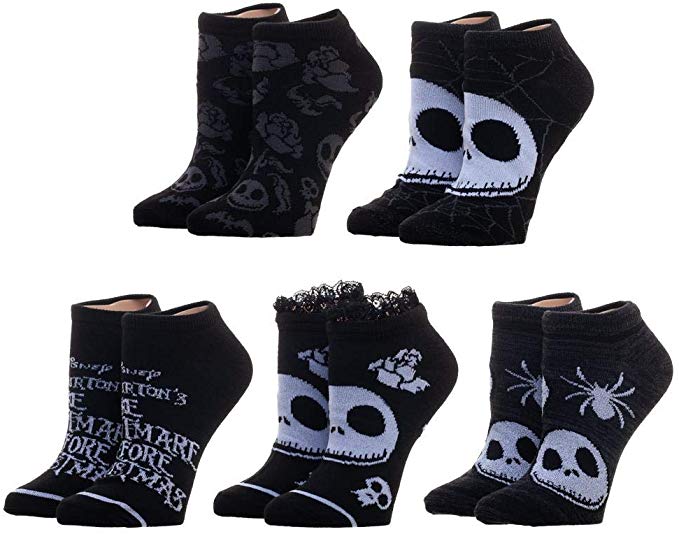 Nightmare Before Christmas Socks 5-Pack Nightmare Before Christmas Accessories Nightmare Before Christmas Gift - Nightmare Before CHristmas Ankle Socks Nightmare Before Christmas Apparel