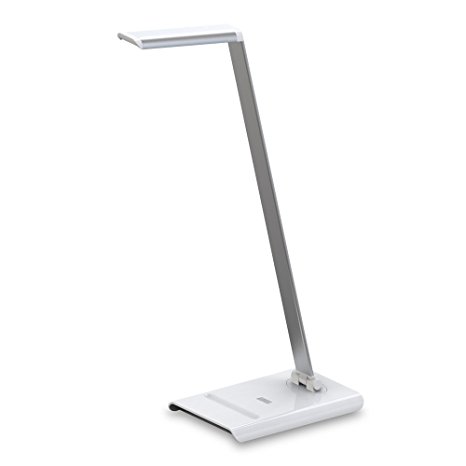 August LEC250 - 9W LED Desk Lamp - Office Work Light with Dimmer for Adjustable Brightness - White