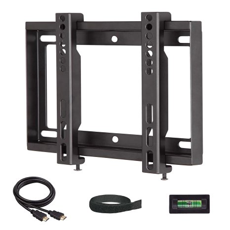 Mounting Dream MD2351 Ultra Slim TV Wall Mount Bracket for most of 26-42 Inch LED, LCD and Plasma TV with VESA from 75X75 to 200x200mm, Loading Capacity 66 lbs, Including 6 ft HDMI Cable and Magnetic Bubble Level(for Samsung, Sony, Toshiba, Vizio, Sharp, TCL 26, 28, 32, 40, 42 inch TV)