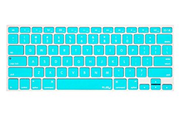 Kuzy - Neon Teal Keyboard Silicone Cover Skin for MacBook Pro 13" 15" 17" (with or w/out Retina Display) iMac and MacBook Air 13" - Neon Teal