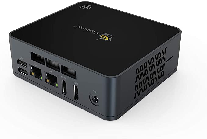 Beelink GK55 Mini Pc Windows 10 Pro 8GB DDR4 256GB SSD Inter J4125 Mini Pc 4 Processor 2.7Ghz 4k@60Hz,24W Mini Computer Support 2.4G 5G WiFi/BT-4.2/Dual HDMI Output/USB C 3.0