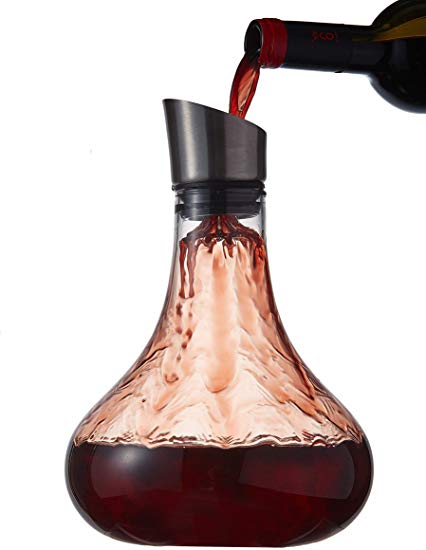 Eravino Wine Decanter Aerating Carafe with Lid 100% Hand Blown Crystal Glass Decanter Excellent Gift For Wine Drinkers