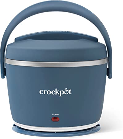 Crockpot Electric Lunch Box, Portable Food Warmer for On-the-Go, 20-Ounce, Faded Blue