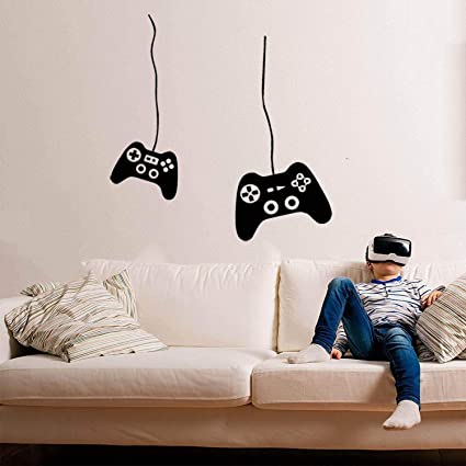 Game Wall Decal Gamer Video Controller Wall Stickers Boys Gamer Room Bedroom Decor Video Game Controller Wall Decor