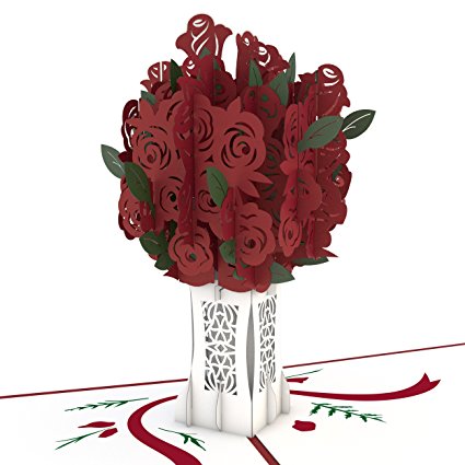 Lovepop Rose Bouquet Valentine's Day Pop Up Card