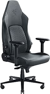 Razer Iskur V2 - Chaise de Jeu avec Support Lombaire adaptatif (Cuir synthétique de qualité EPU, Coussins en Mousse Haute densité, accoudoirs 4D, Courbe Lombaire entièrement réglable) Tissu