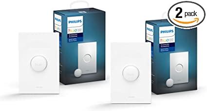 Philips Hue Smart Button for Hue Smart Lights, Smart Light Control, (Hue Hub required), 2 Pack, White