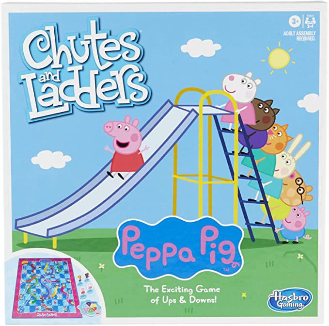 Hasbro Gaming Chutes and Ladders: Peppa Pig Edition Board Game for Kids Ages 3 and Up, for 2-4 Players