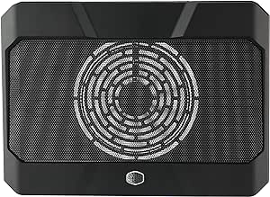 Cooler Master Notepal X150R - Laptop Cooling Pad with Blue LED, 160mm Silent Fan, Metal Mesh Surface, Black - Supports Laptops Up to 17"