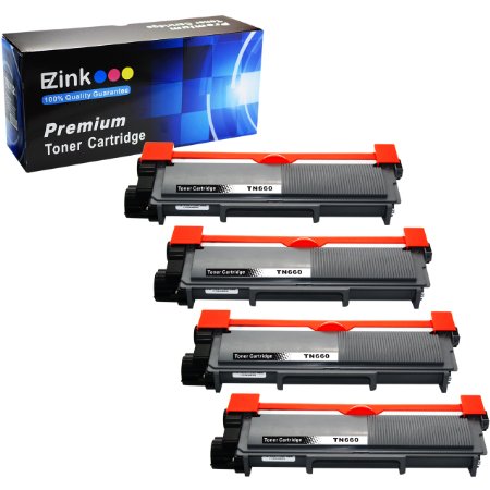 E-Z Ink (TM) Compatible Toner Cartridge Replacement for Brother TN630 TN660 High Yield (4 Black Toners)