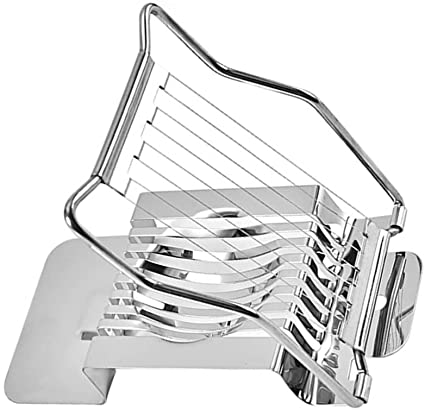 Stainless Steel Wire Egg Slicer: Hard Boiled Eggs Slicing Tool Metal Egg Cutter Professional Fruit Garnish Slicer Potato Vegetable Tomato Onion Slicer