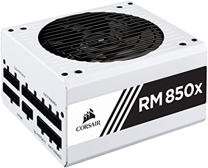 Corsair RMX White Series (2018), RM850x, 850 Watt, 80  Gold Certified, Fully Modular Power Supply - White