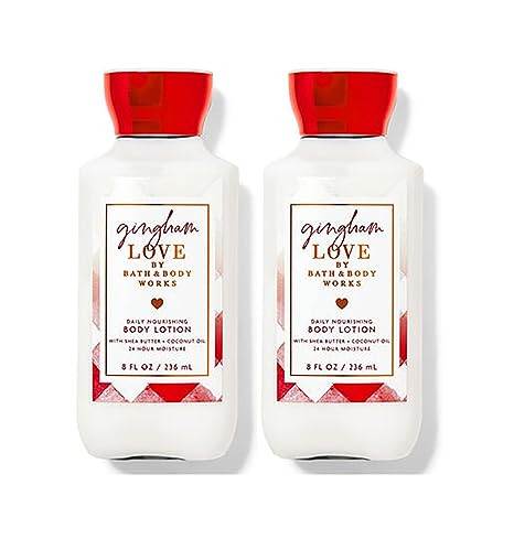 Bath & Body Works Gingham Love Super Smooth Body Lotion Sets Gift For Women 8 Oz -2 Pack (Gingham Love), 4 Fl Oz (Pack of 2)