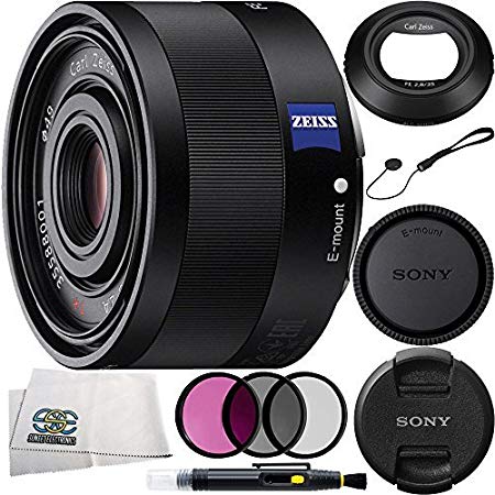 Sony Sonnar T FE 35mm f/2.8 ZA SEL35F28Z Lens Bundle Includes Manufacturer Accessories   3PC Filter Kit   Lens Pen   Cap Keeper   Microfiber Cleaning Cloth