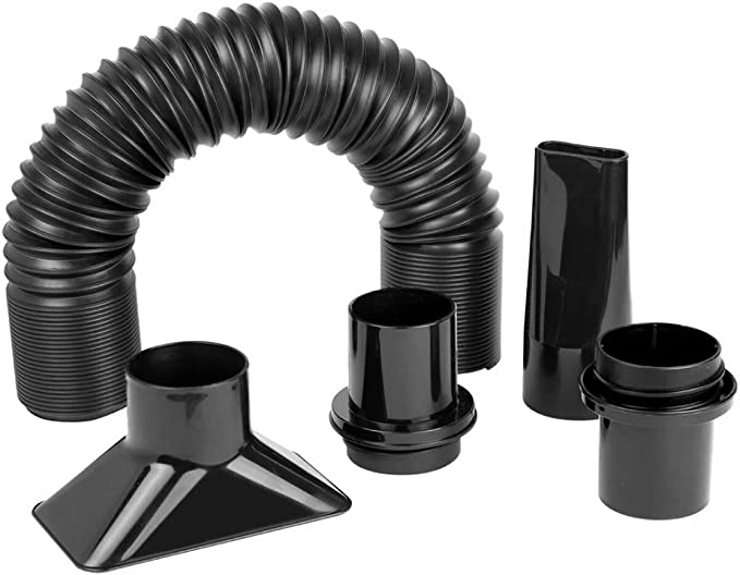 POWERTEC 70208V 2-1/4 Inch Dust Collection Flexible Hose Kit,Black