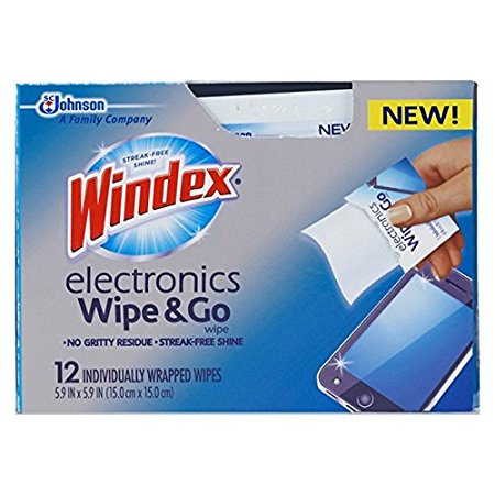 Windex Electronics Wipe and Go 12 Count